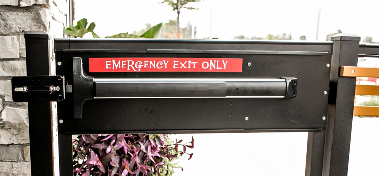 emergency push bar installation in Grover Beach